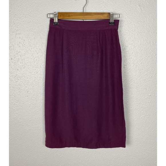 Be Smart Dresses & Skirts - Vintage Be Smart Womens Size 5/6 Eggplant Purple Back Zip Pencil Skirt